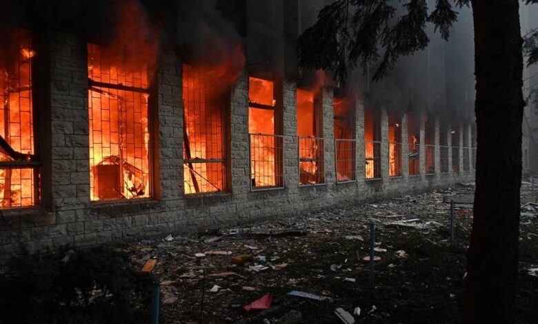 Kharkiv Ukraine On Fire